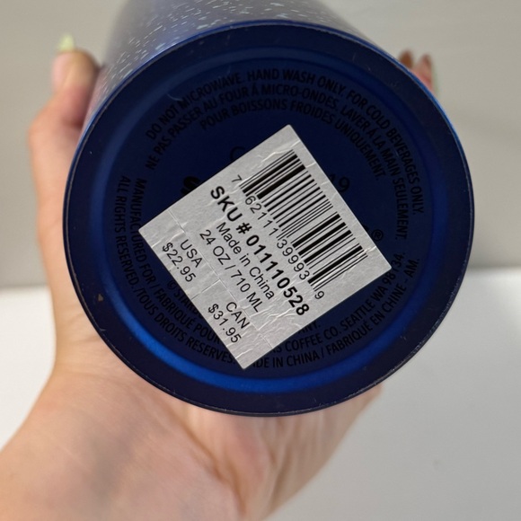 Starbucks 202 Stainless Steel Tumbler Ombre Speckled Dory Straw Cold‎ Cup 24oz - Picture 3 of 7